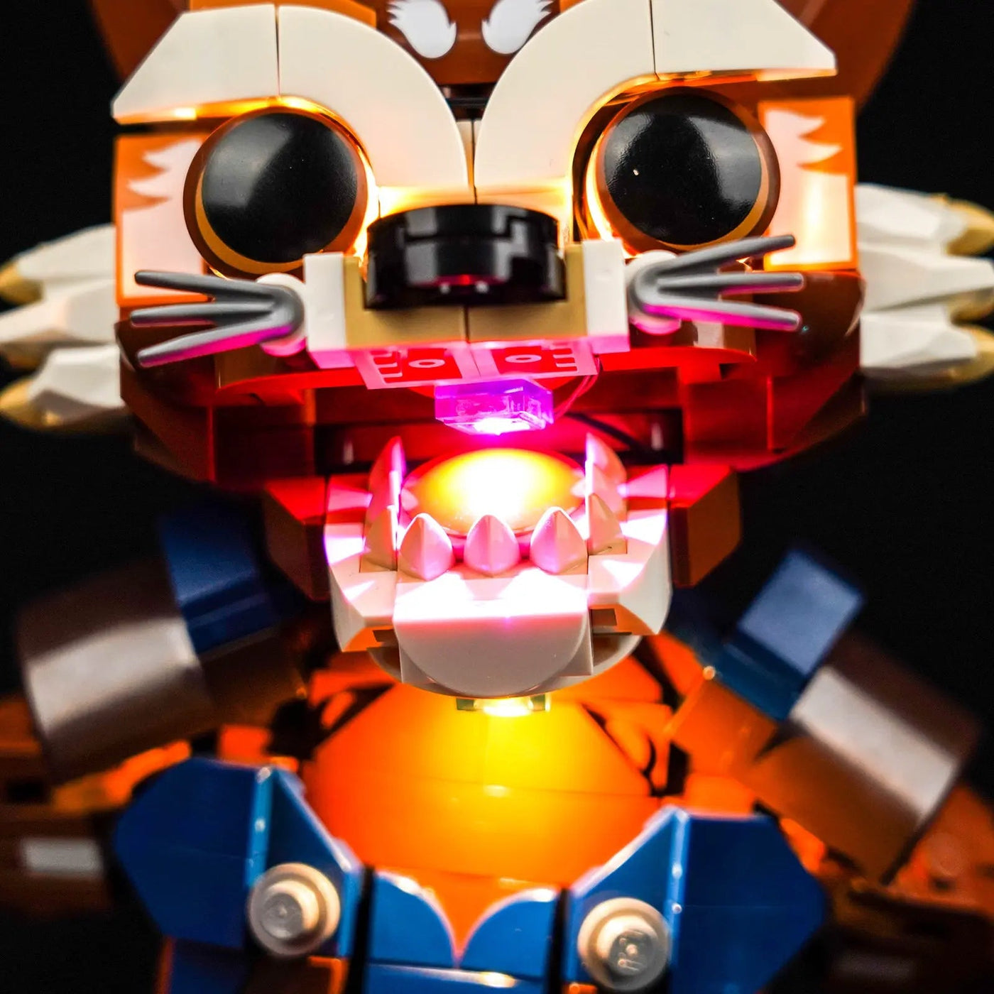 LEGO® Marvel Rocket & Baby Groot #76282 — night-mode display glow (light kit)