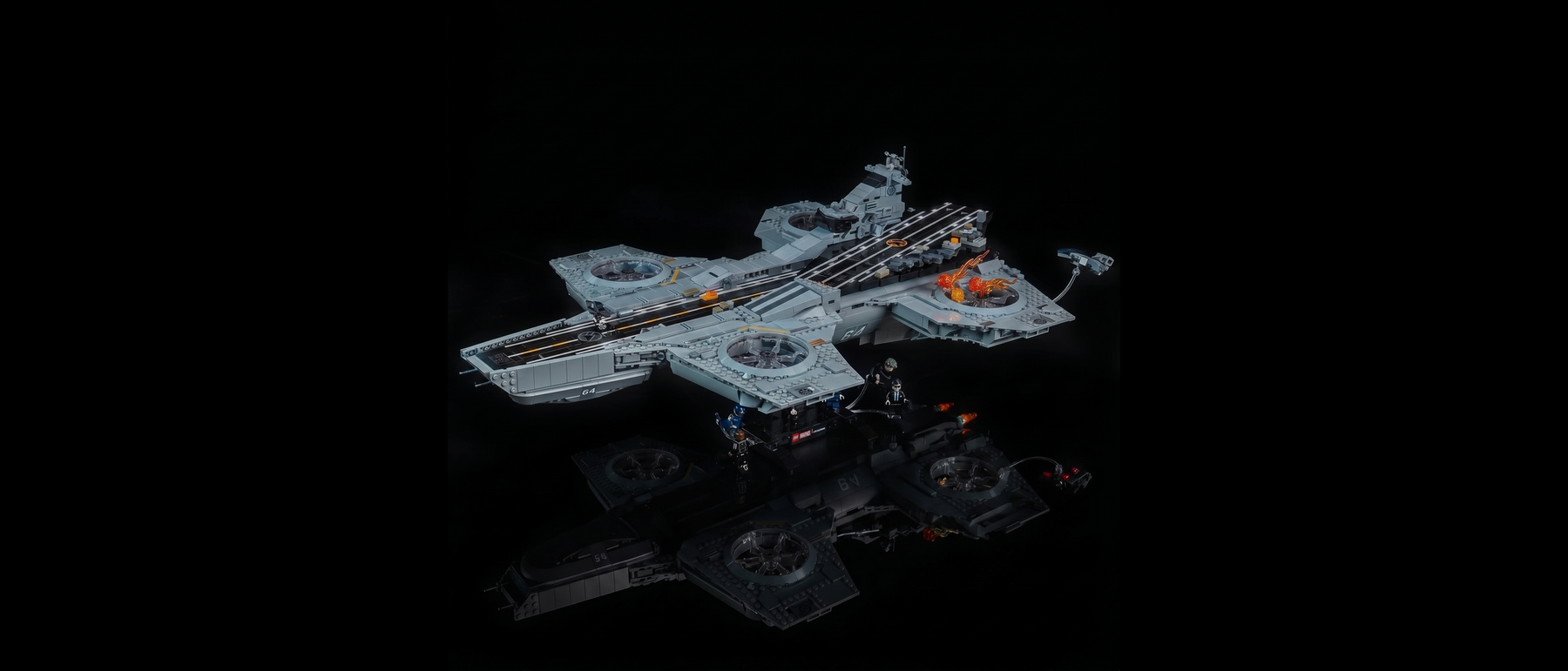Light Kit for LEGO® Marvel S.H.I.E.L.D. Helicarrier #76354 — standard build, without the LED light kit