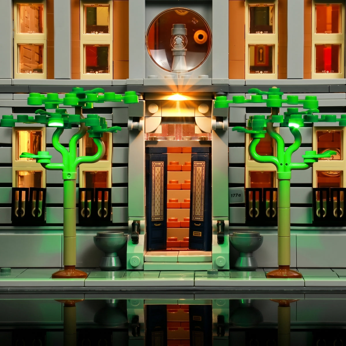 LEGO® Marvel Sanctum Sanctorum #76218 — brightened interior detail (display light kit)