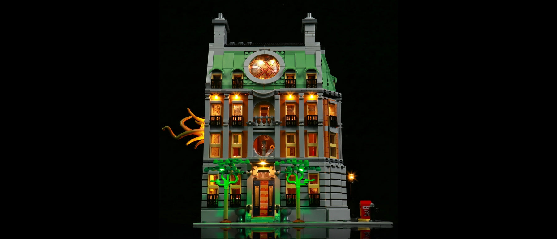 Light Kit for LEGO® Marvel Sanctum Sanctorum #76218 — lit with the LED light kit