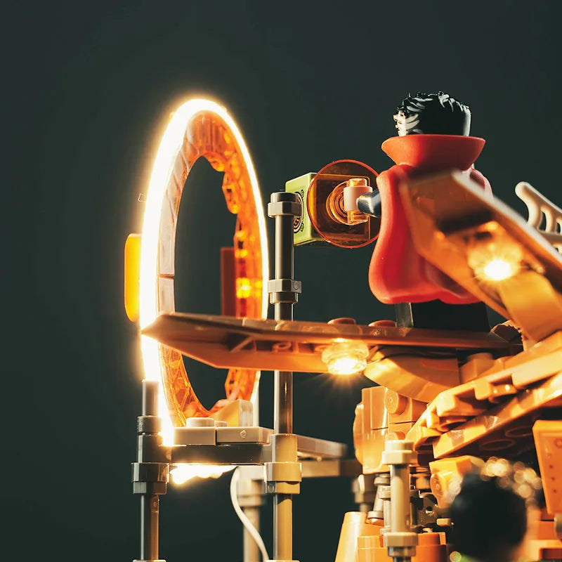 Bright My Bricks LED light kit for LEGO® Marvel Spider-Man Final Battle #76261 — close-up of the LED lighting detail