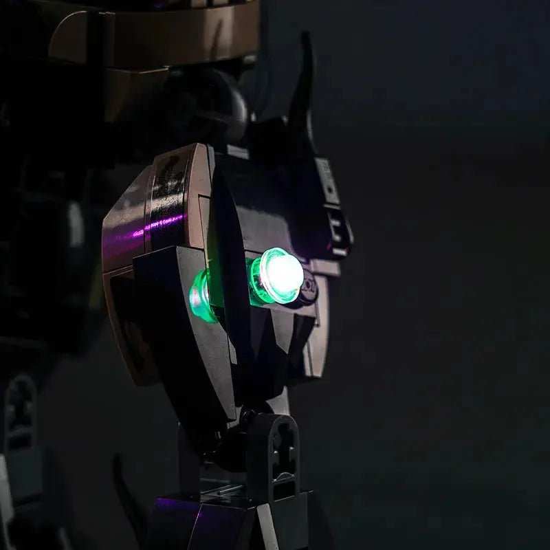 RGB LED light kit for LEGO® Marvel Venomized Groot #76249, illuminated at night