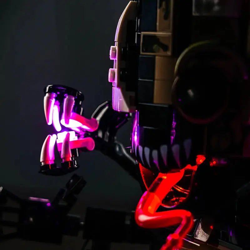 RGB LED light kit for LEGO® Marvel Venomized Groot #76249, display lighting in a dark room
