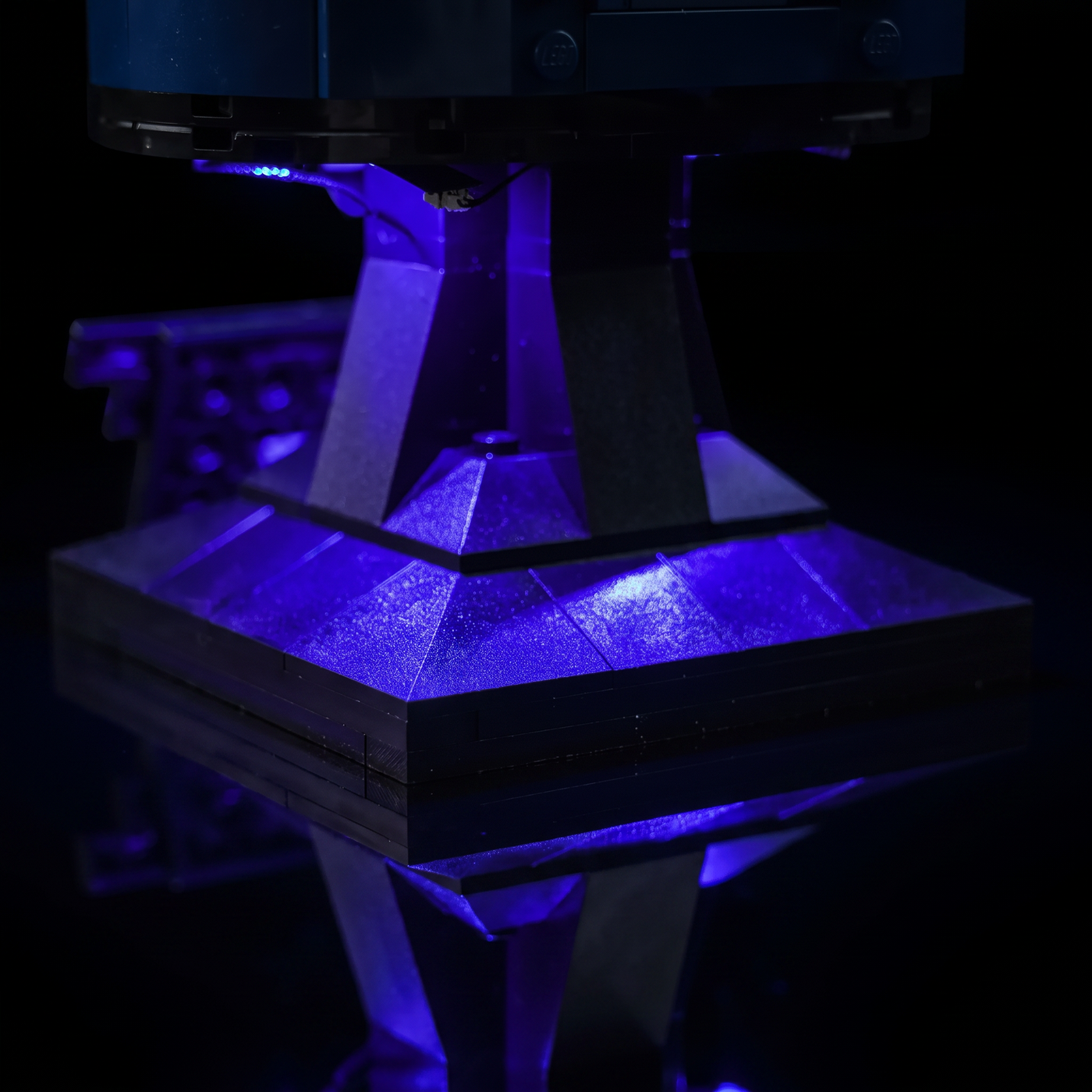LEGO® Marvel Wolverine's Adamantium Claws #76250 ambient LED glow across the build, with the premium LED light kit