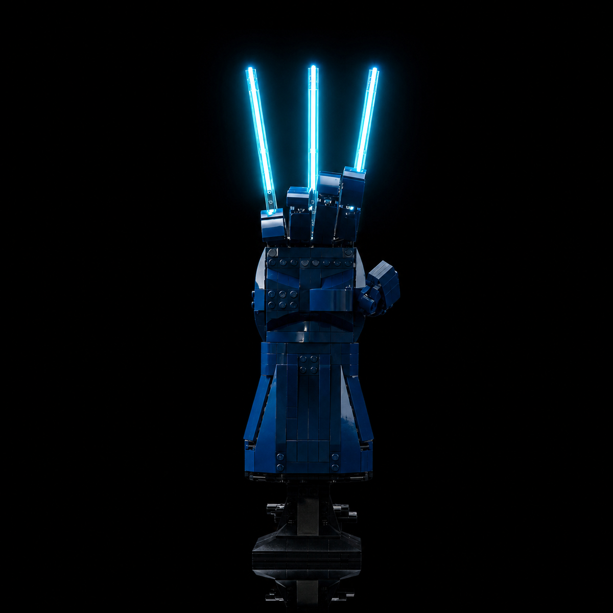 showcase lighting view: Bright My Bricks LED lighting kit for LEGO® Marvel Wolverine's Adamantium Claws #76250