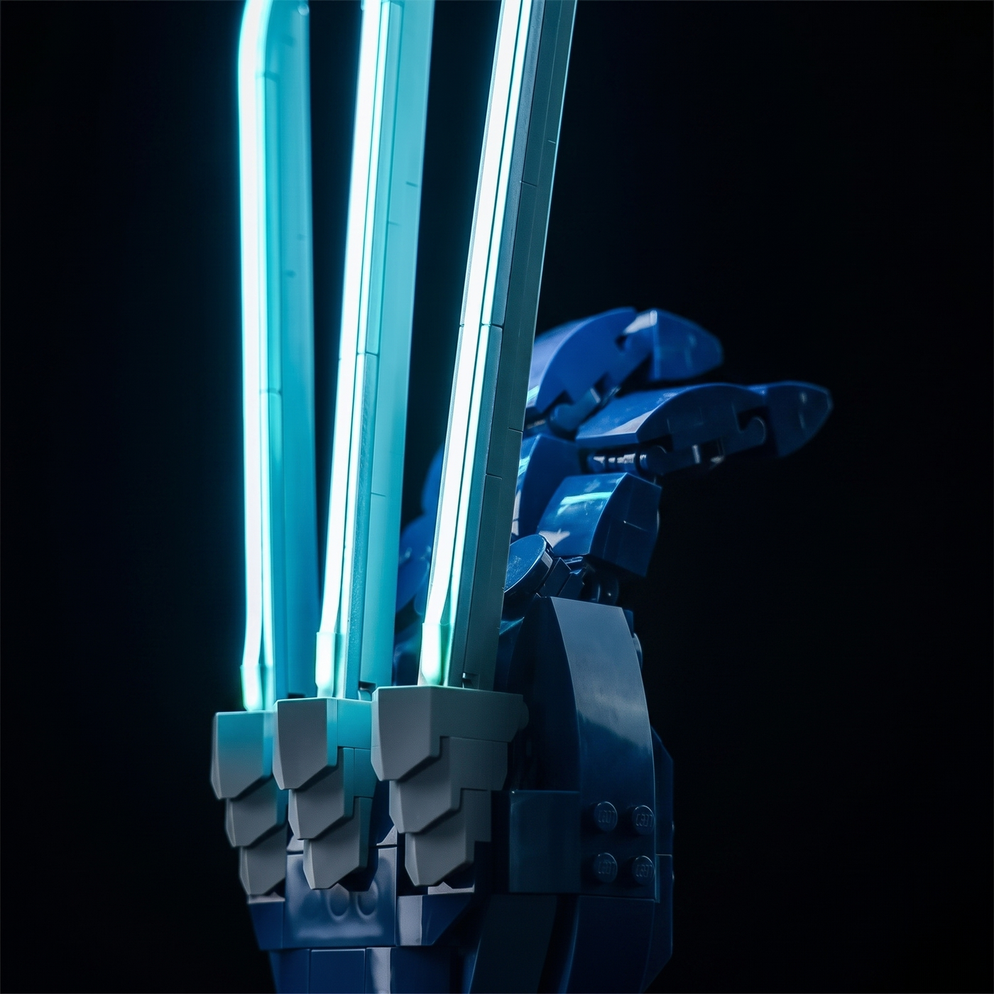 LED lights for LEGO® Marvel Wolverine's Adamantium Claws #76250, display lighting in a dark room