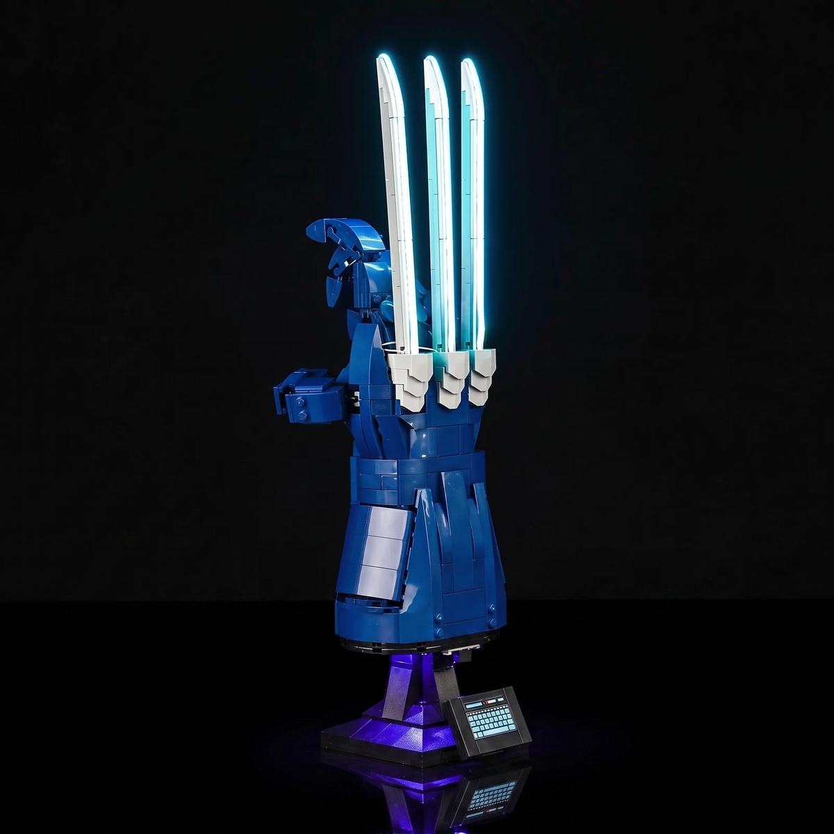 Bright My Bricks LED light kit for LEGO® Marvel Wolverine's Adamantium Claws #76250 — LED kit powered on