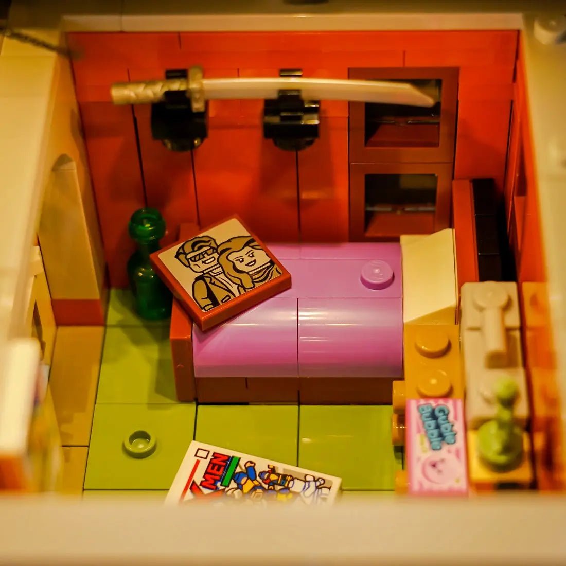 Bright My Bricks LED lights for LEGO® Marvel X-Men: The X-Mansion #76294 — close-up of the LED lighting detail