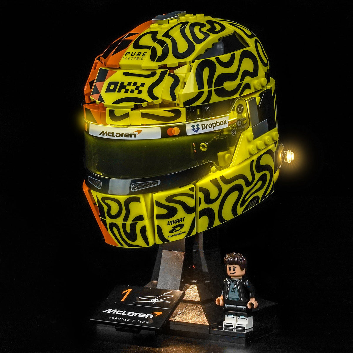 Light Kit for LEGO McLaren Mastercard F1 Team Lando Norris Helmet #43023 - Bright My Bricks