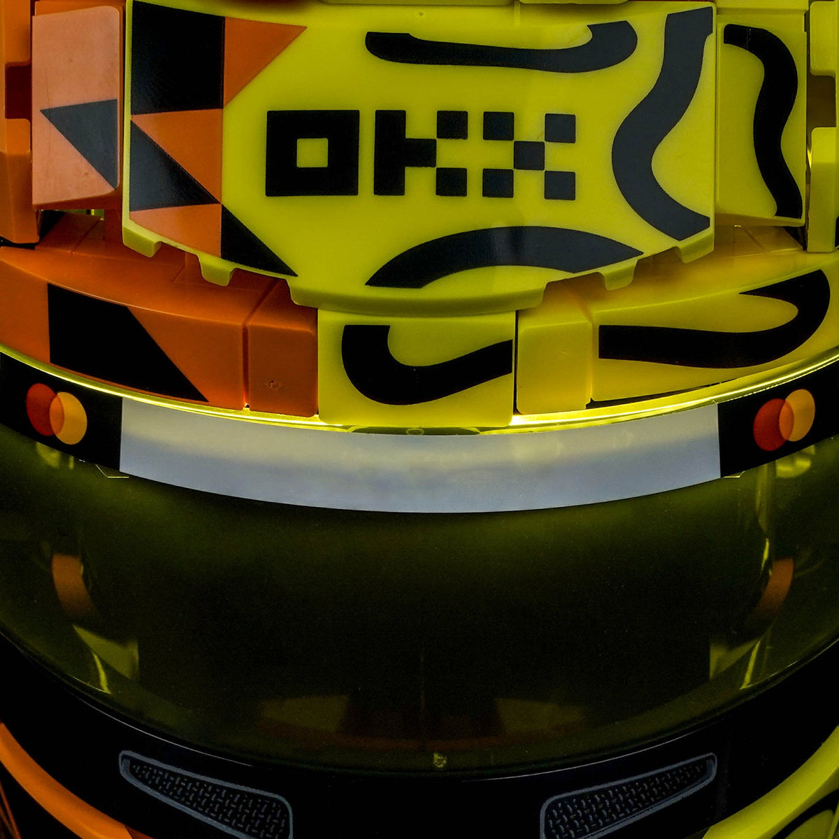 LEGO McLaren Mastercard F1 Team Lando Norris Helmet #43023 with premium LED kit
