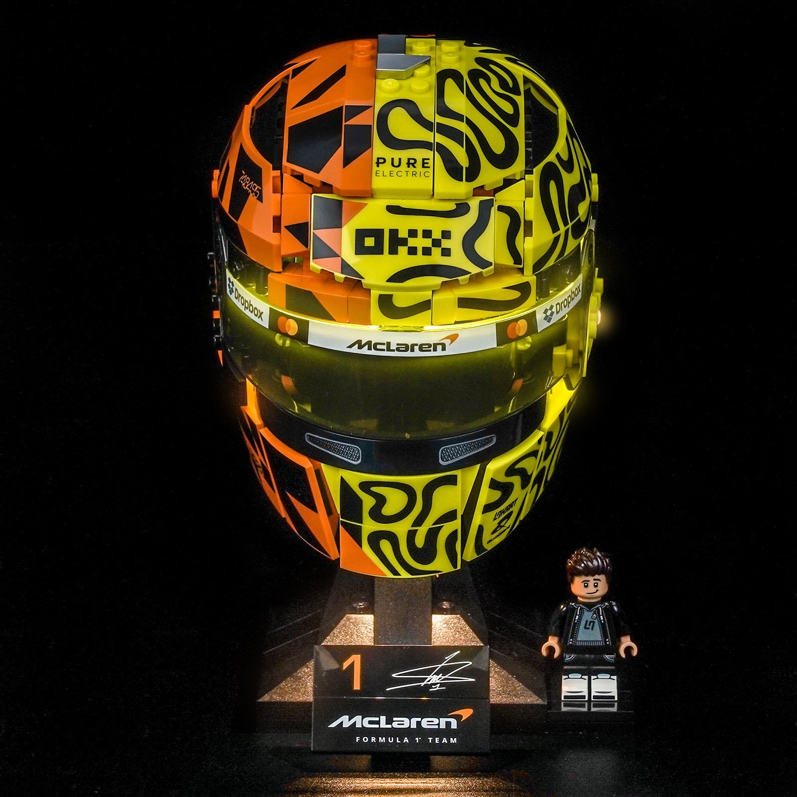 Bright My Bricks LED kit for LEGO McLaren Mastercard F1 Team Lando Norris Helmet #43023