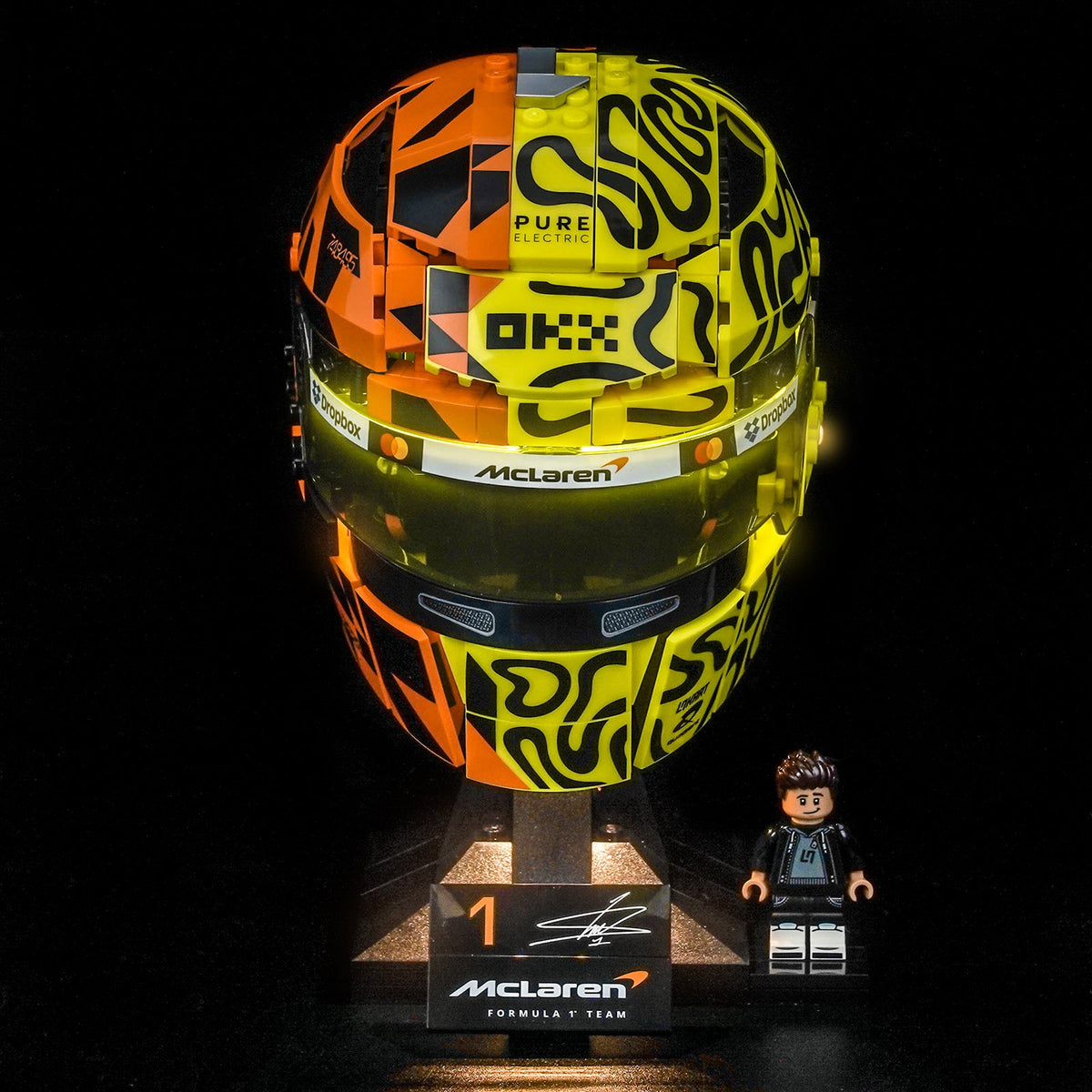 Bright My Bricks LED kit for LEGO McLaren Mastercard F1 Team Lando Norris Helmet #43023