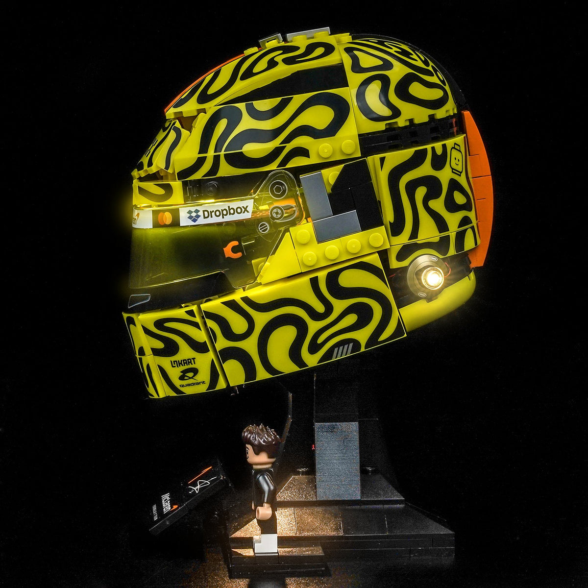 Light Kit LEGO McLaren Mastercard F1 Team Lando Norris Helmet #43023 display view