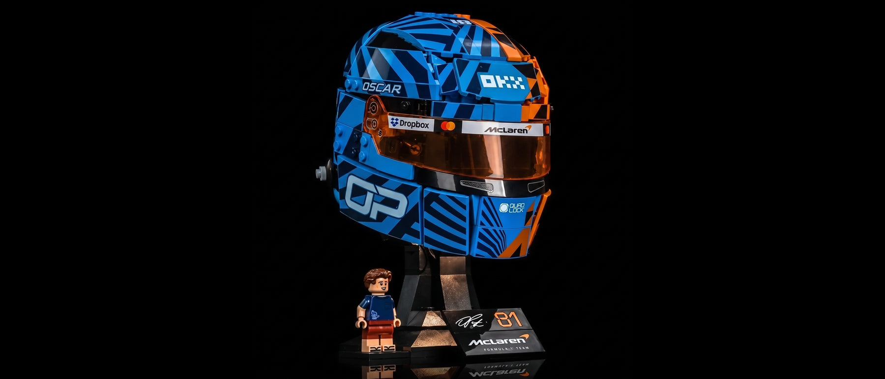 Light Kit for LEGO® McLaren Mastercard F1 Team Oscar Piastri Helmet #43017 — standard build, without the LED light kit