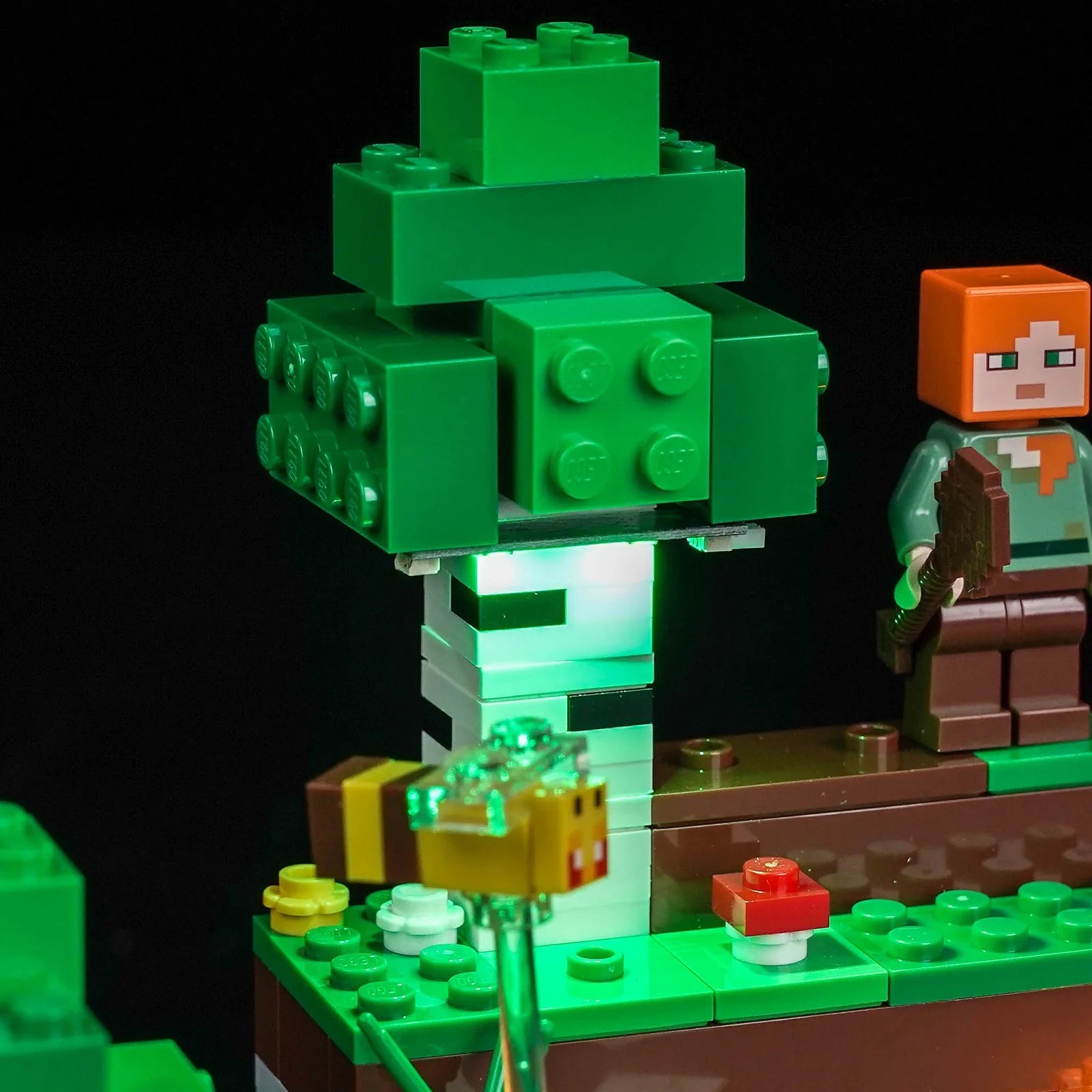 LEGO Minecraft First Night Adventure #21593 with premium LED kit