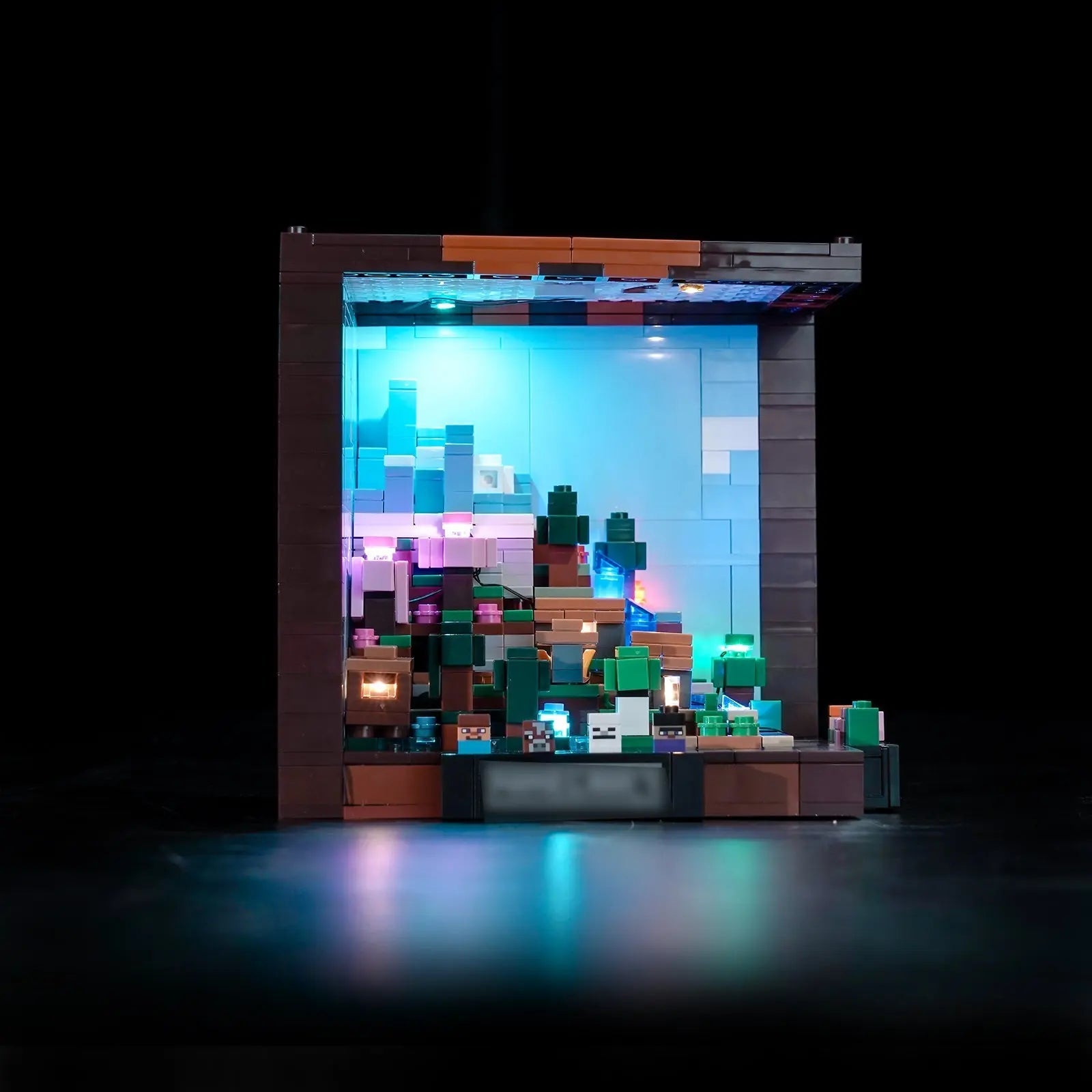 RGB LED light kit for LEGO® Minecraft The Crafting Table #21265, night-mode display glow