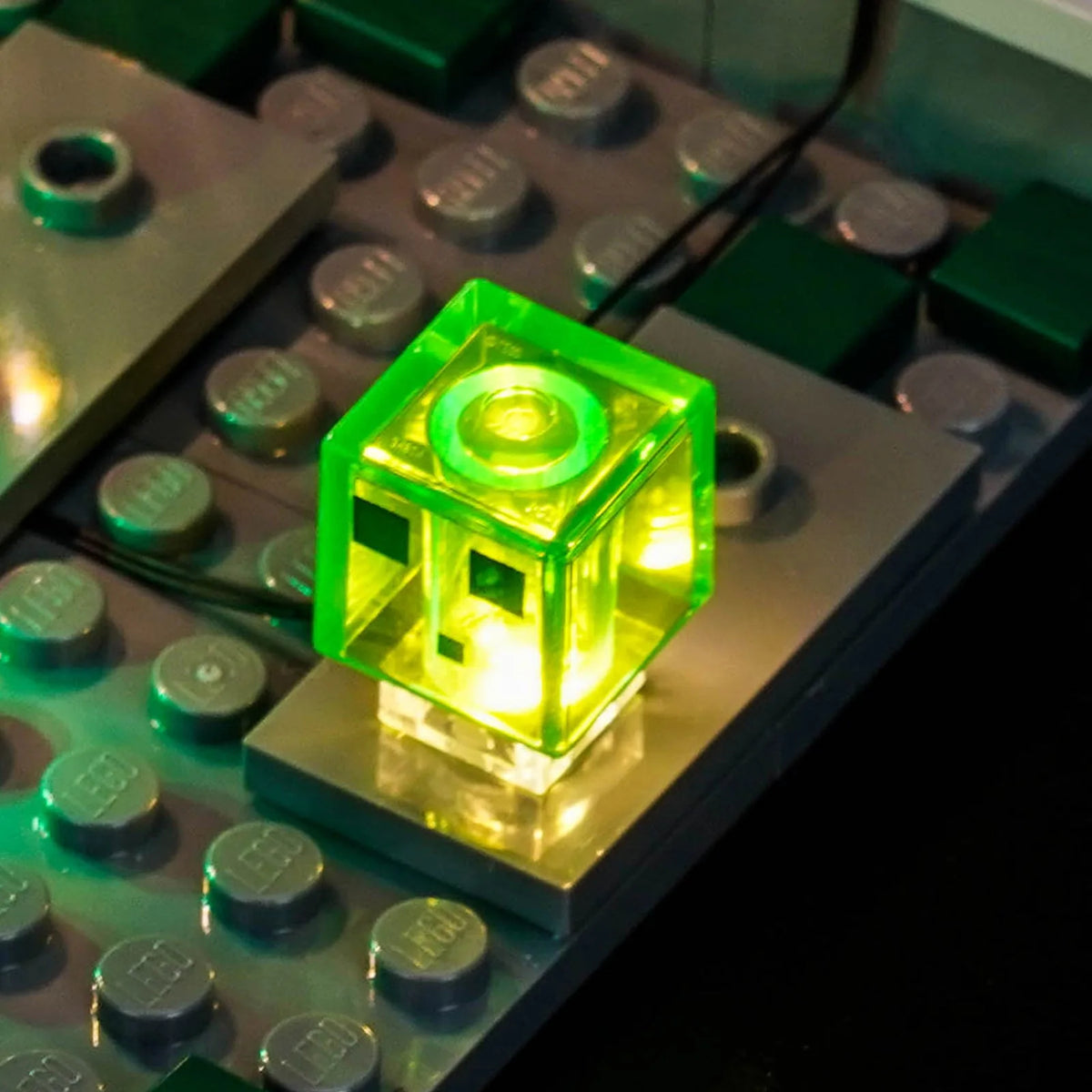 showcase lighting view: Bright My Bricks DIY LED light kit for LEGO® Minecraft Zombie Dungeon #21587
