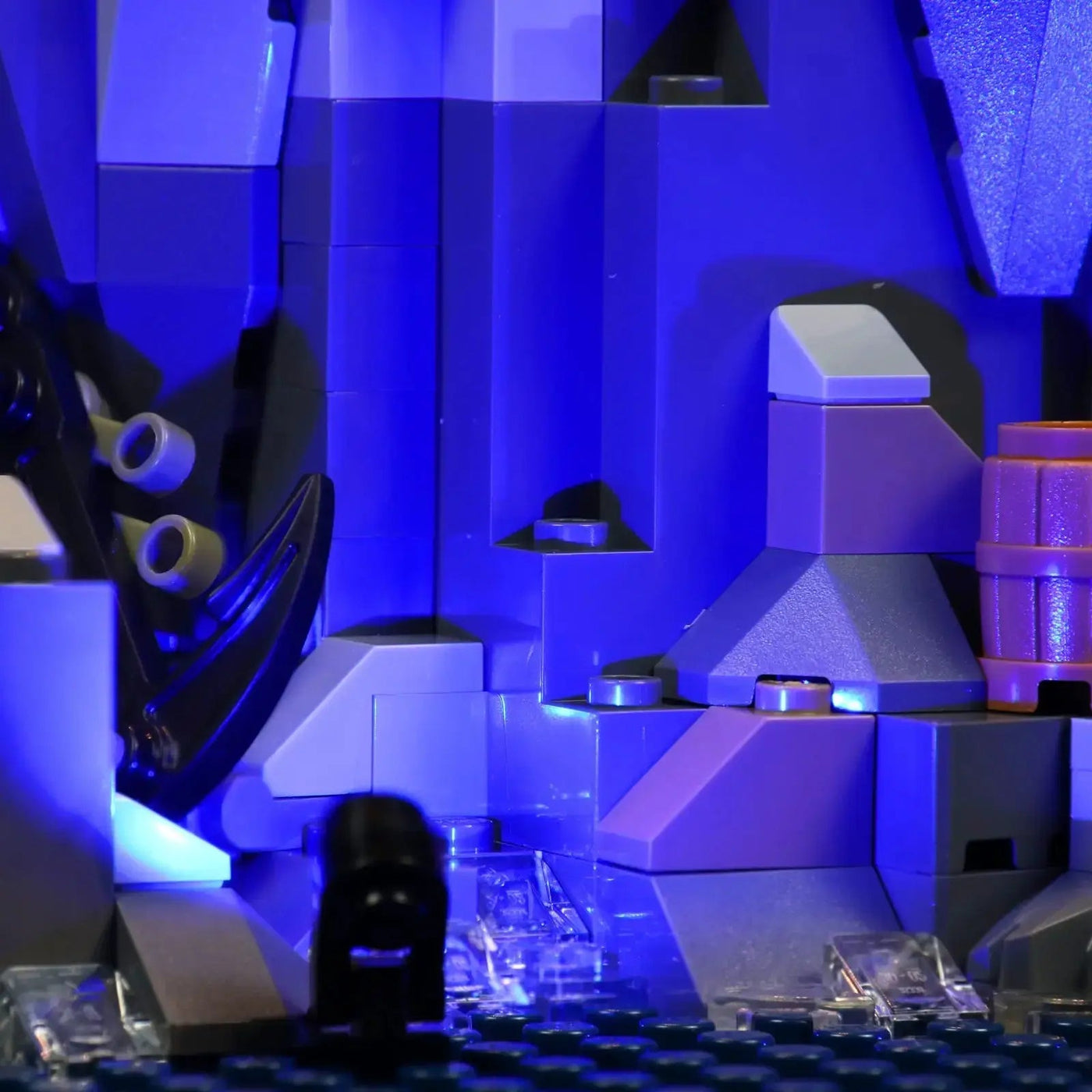 Bright My Bricks LED lighting kit for LEGO® Motorized Lighthouse #21335 — front view fully lit