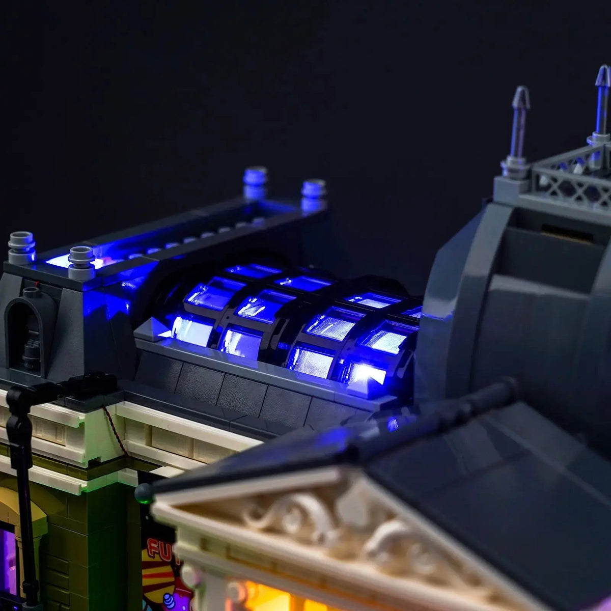 Bright My Bricks light kit for LEGO® Natural History Museum #10326 — fully illuminated on display