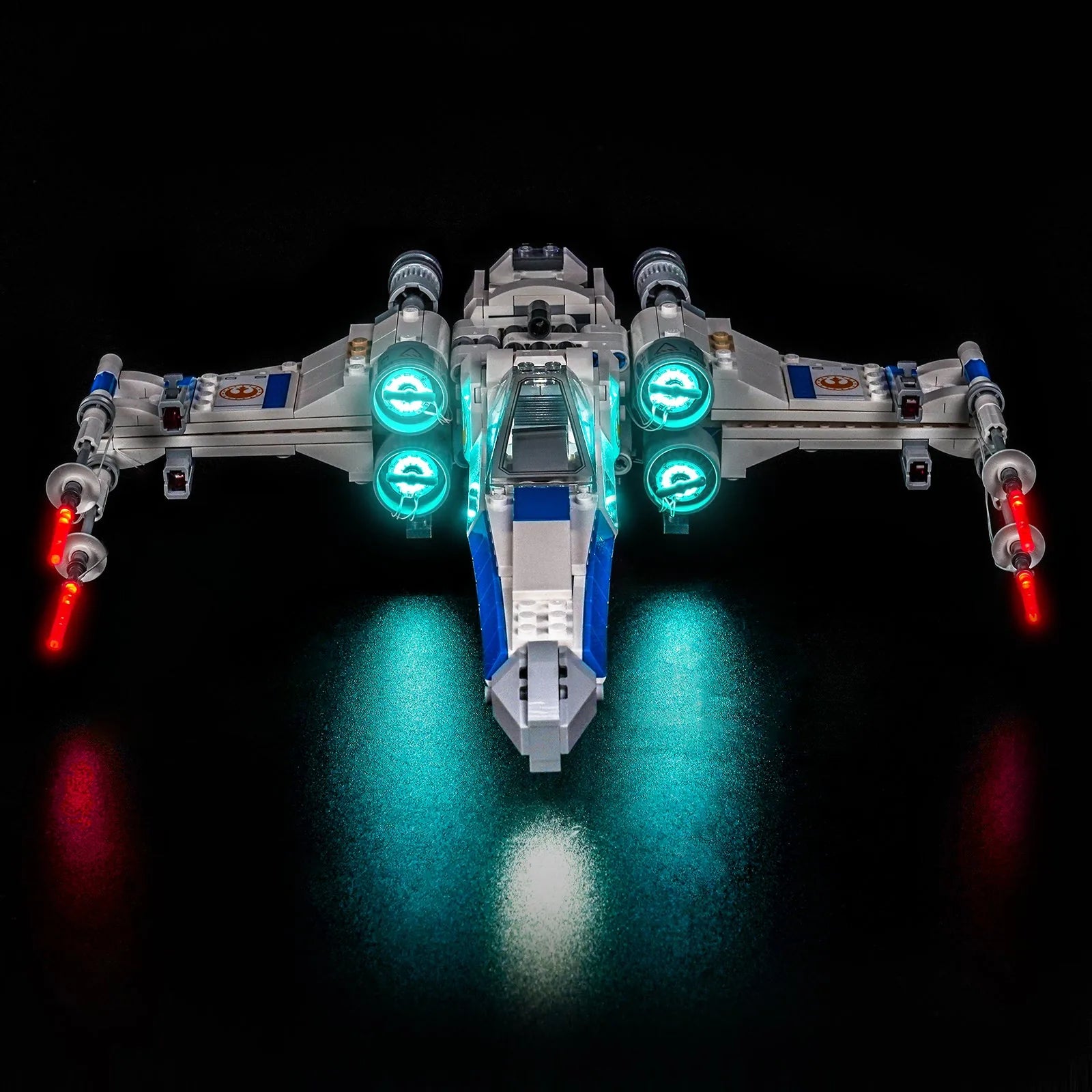 LED lights bring LEGO New Republic X-Wing Starfighter #75460 to life