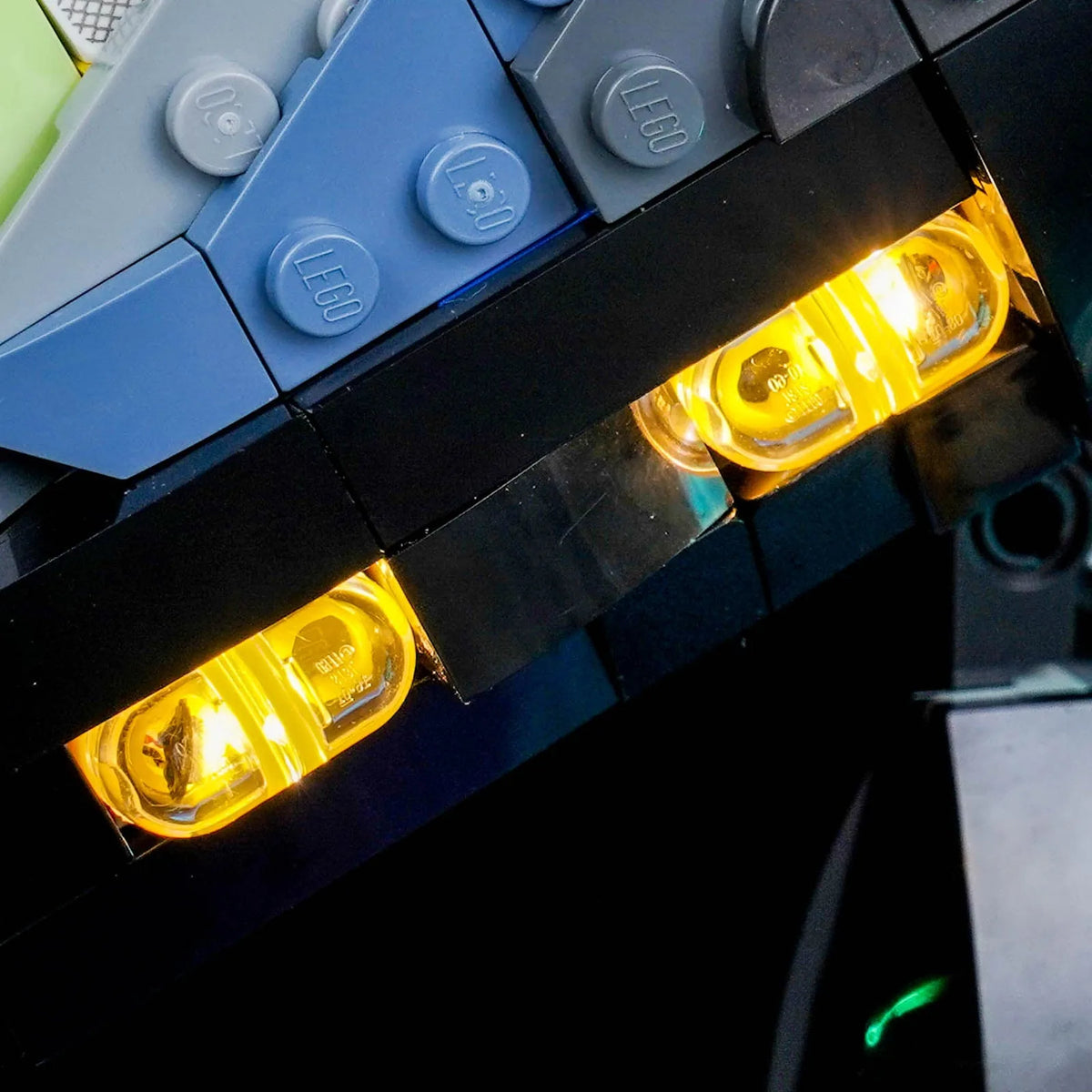 LED kit powered on: Bright My Bricks RGB LED light kit for LEGO® Nike Air Max 95 #43025