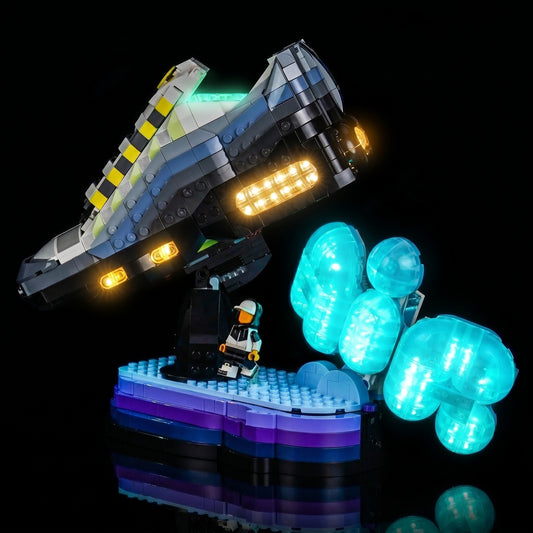 LEGO® Nike Air Max 95 #43025 — showcase lighting view (LED lighting kit)