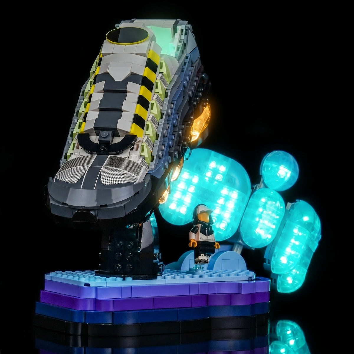 Bright My Bricks display light kit for LEGO® Nike Air Max 95 #43025 — front view fully lit