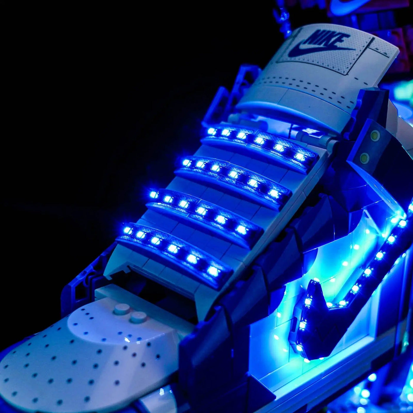 Bright My Bricks LED lighting kit for LEGO® Nike Dunk #43008 — installed and glowing