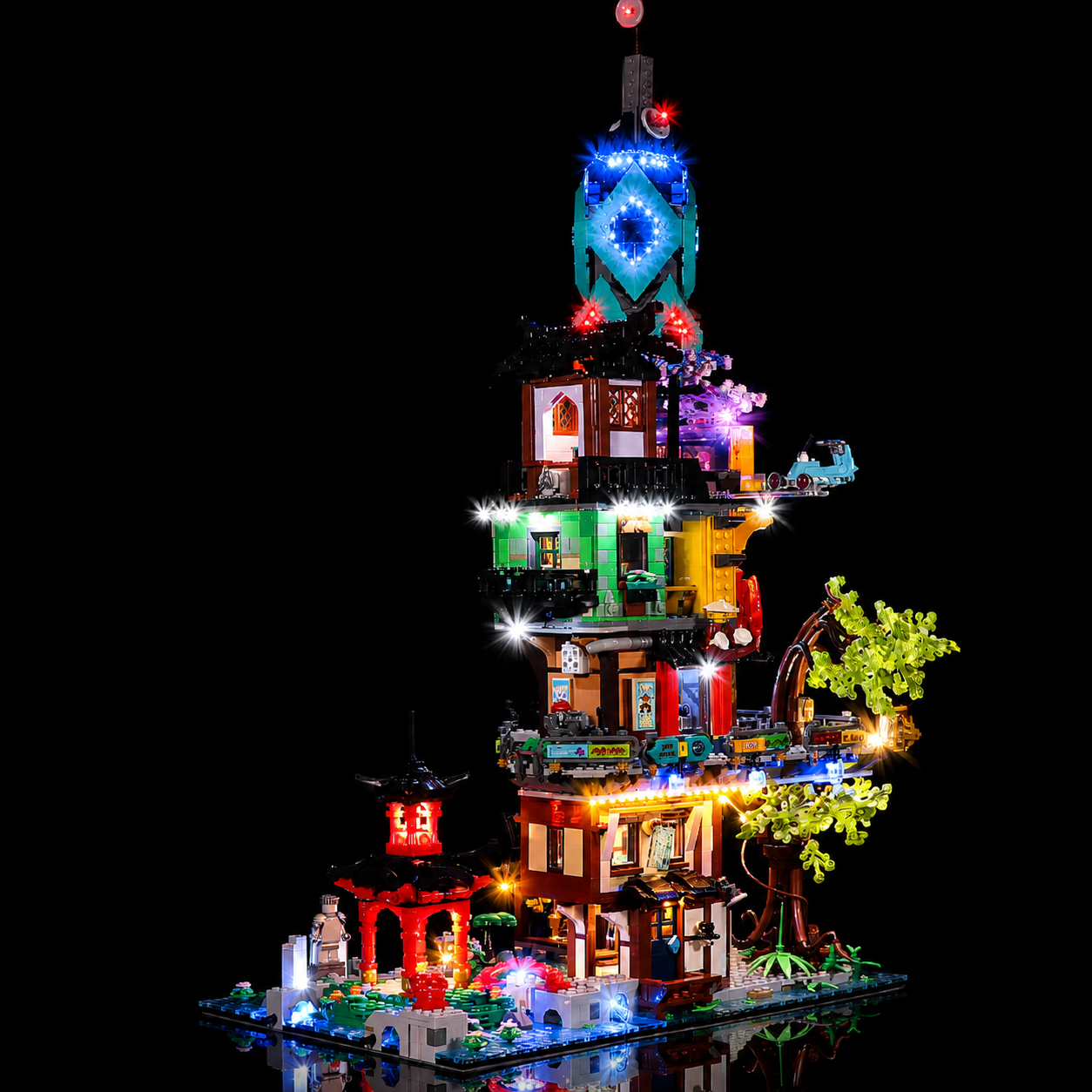 LED light kit for LEGO® NINJAGO City Gardens #71741 | Bright My Bricks