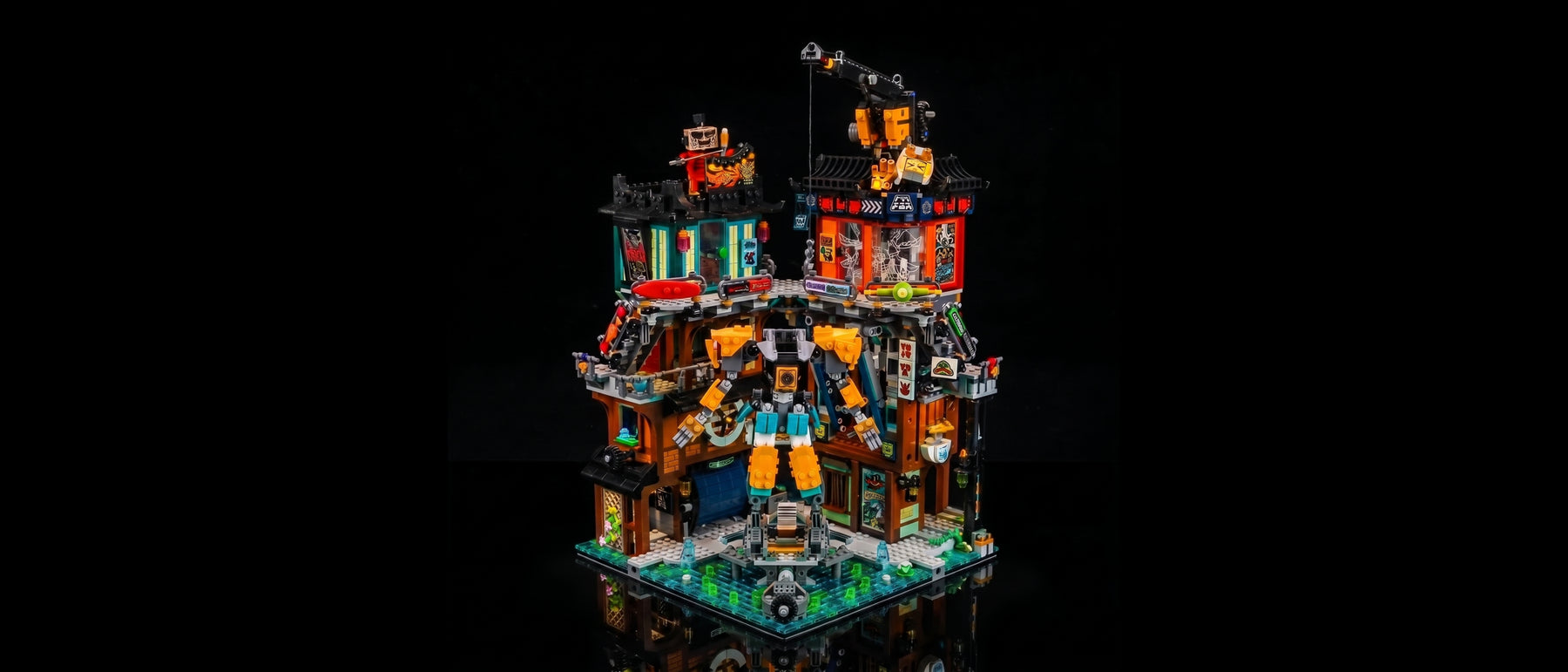 Light Kit for LEGO® NINJAGO® City Workshops #71837 — standard build, without the LED light kit