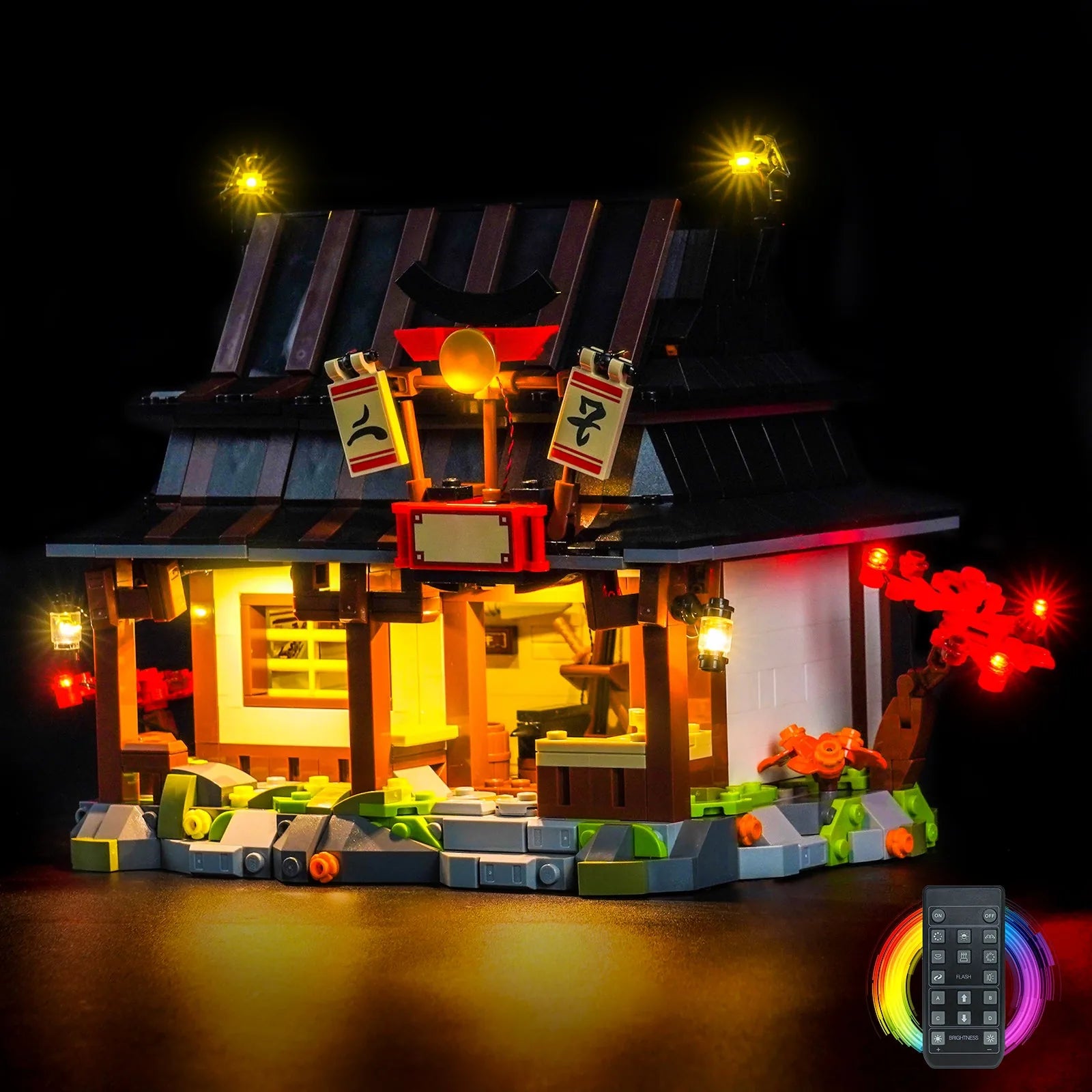 LED light kit for LEGO® Ninjago Four Weapons Blacksmith 15th Anniversary #71858 | Bright My Bricks