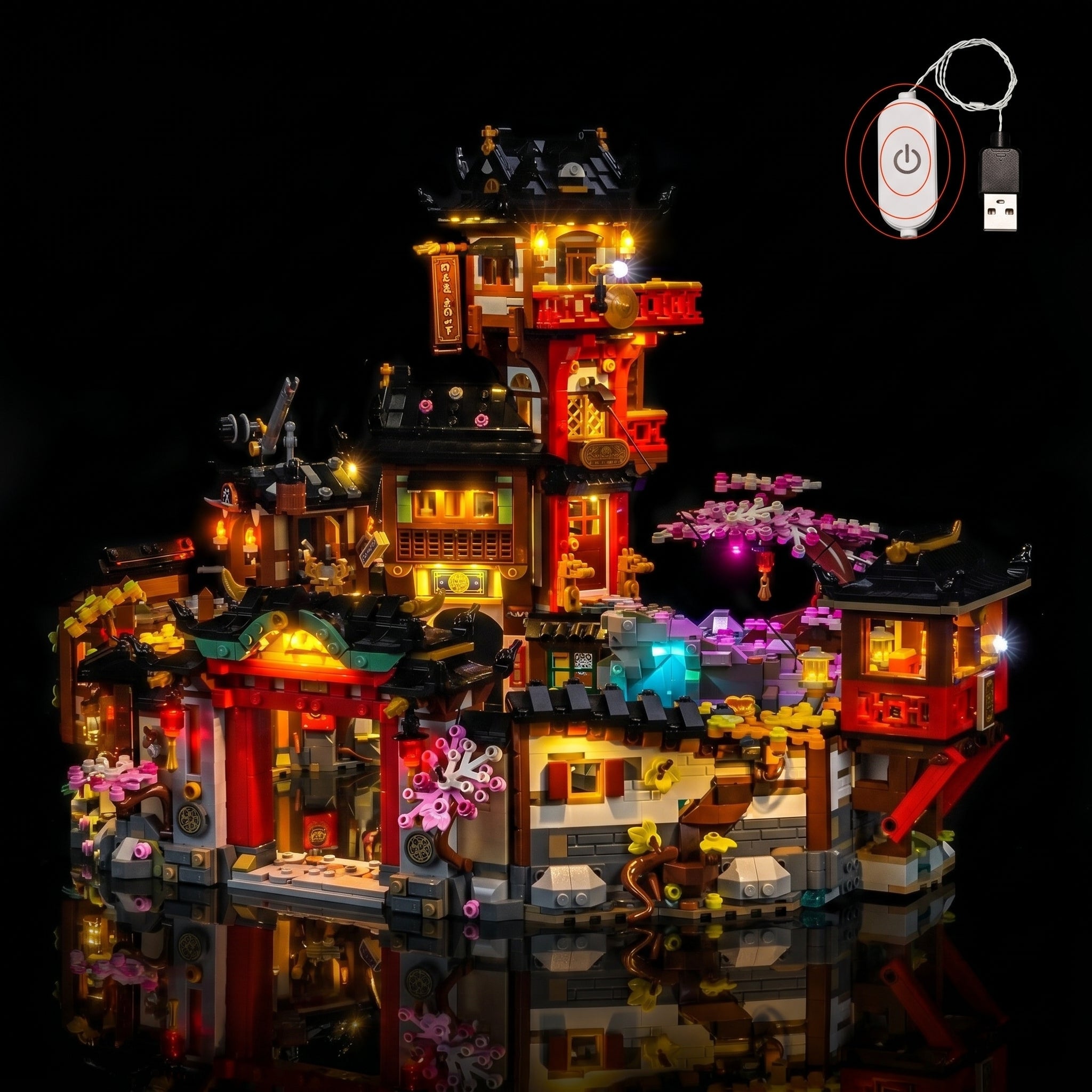 LED light kit for LEGO® NINJAGO The Old Town 15th Anniversary #71861 | Bright My Bricks