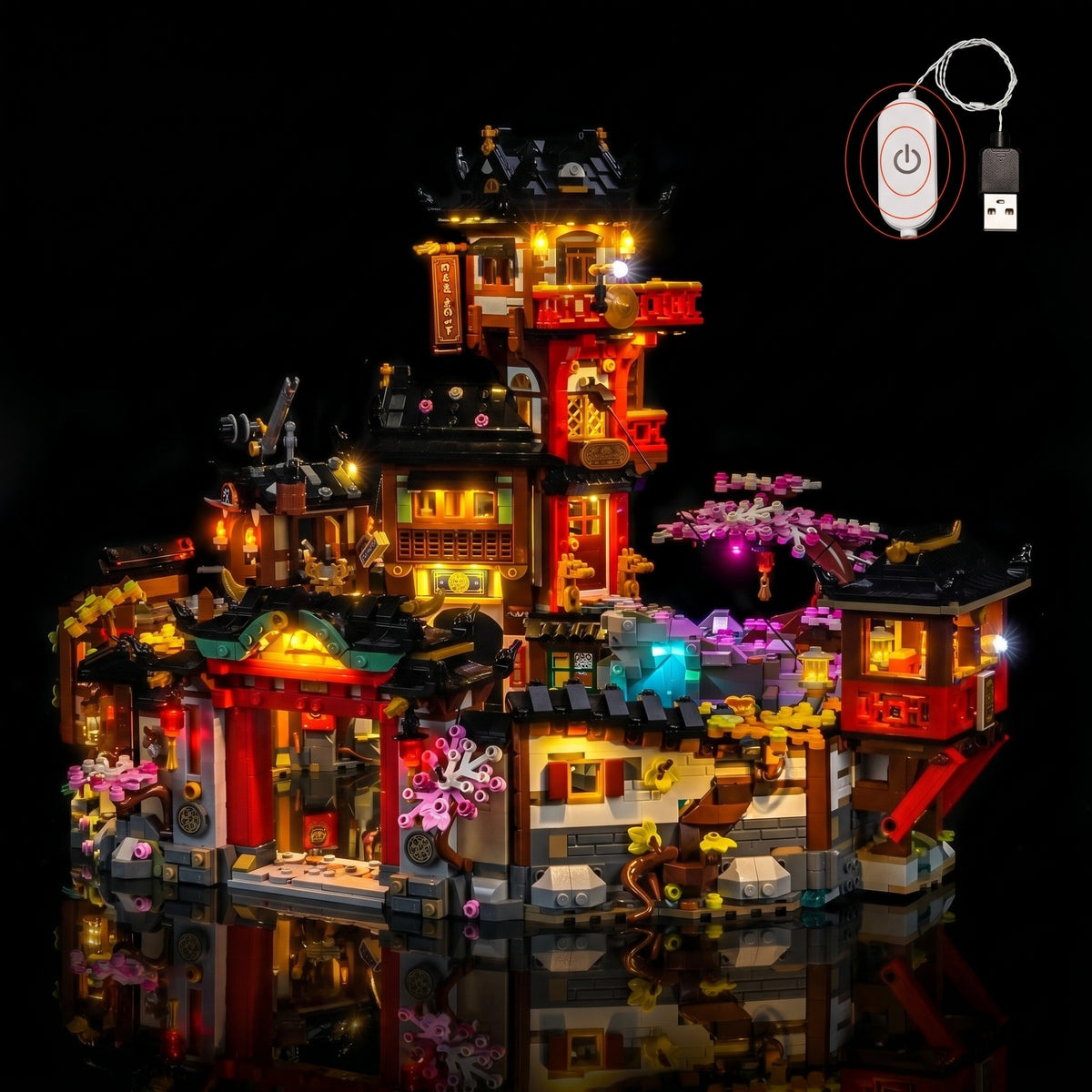 LED light kit for LEGO® NINJAGO The Old Town 15th Anniversary #71861 | Bright My Bricks
