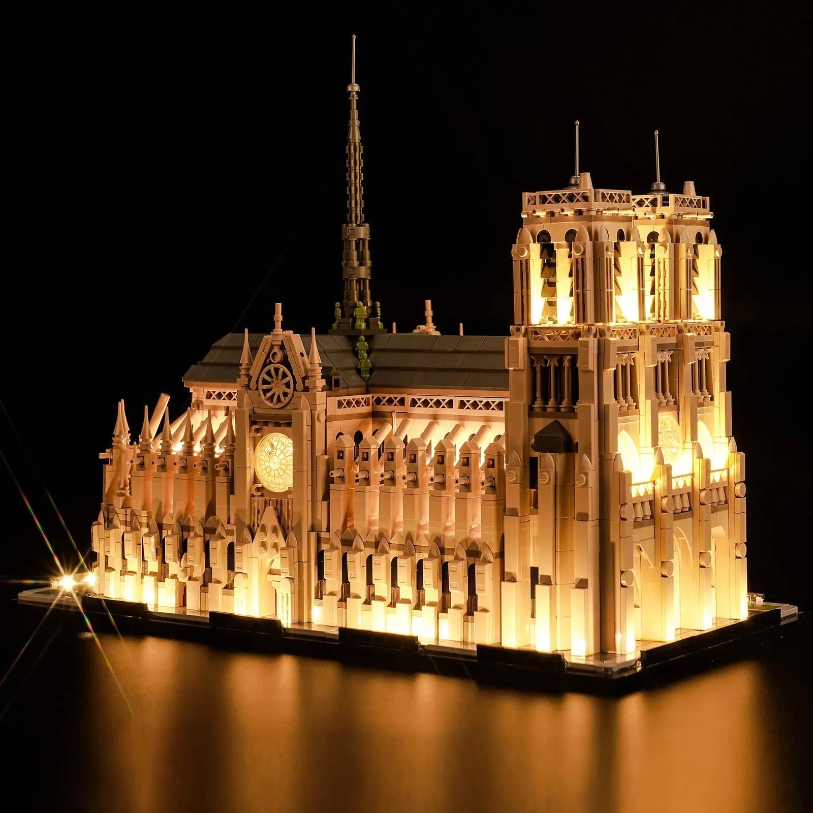 LED lights bring LEGO Notre-Dame de Paris #21061 to life