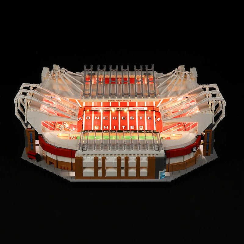Bright My Bricks premium LED light kit for LEGO® Old Trafford #10272 — lighting effect on the build