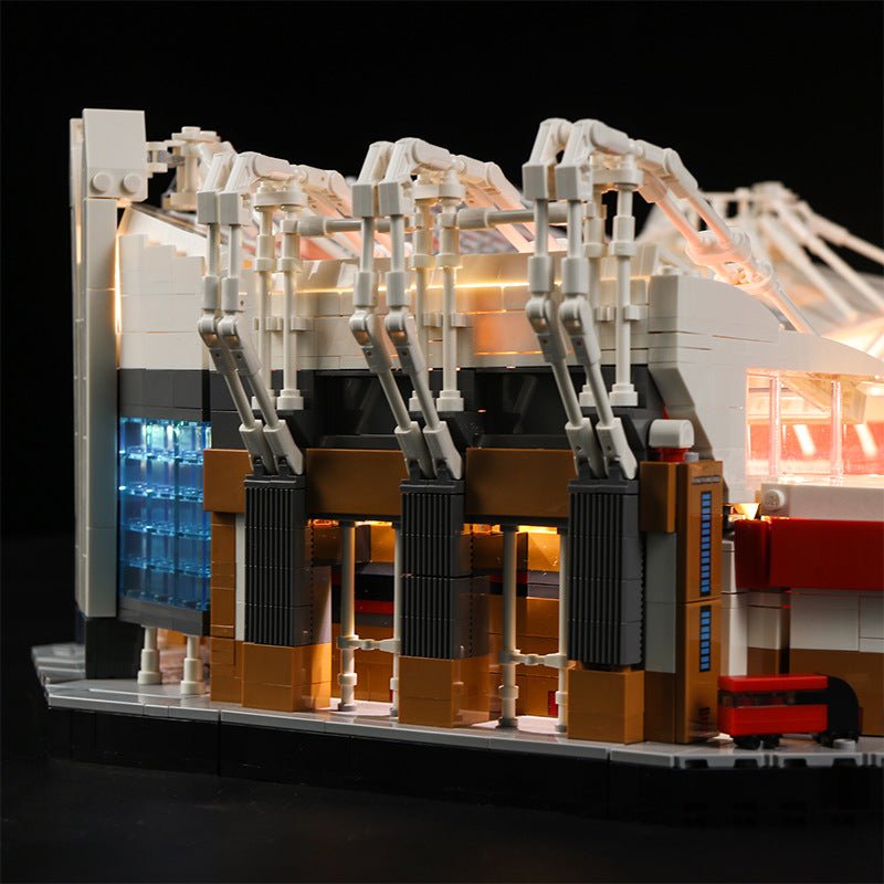 warm LED glow detail: Bright My Bricks LED lights for LEGO® Old Trafford #10272