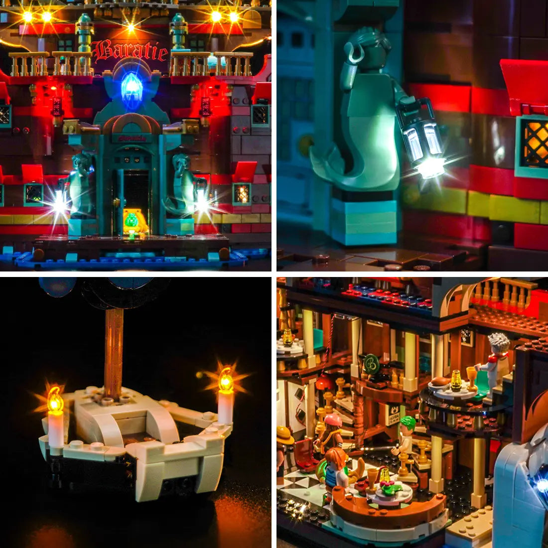 LED lighting kit for LEGO® One Piece The Baratie Floating Restaurant #75640, night-mode display glow
