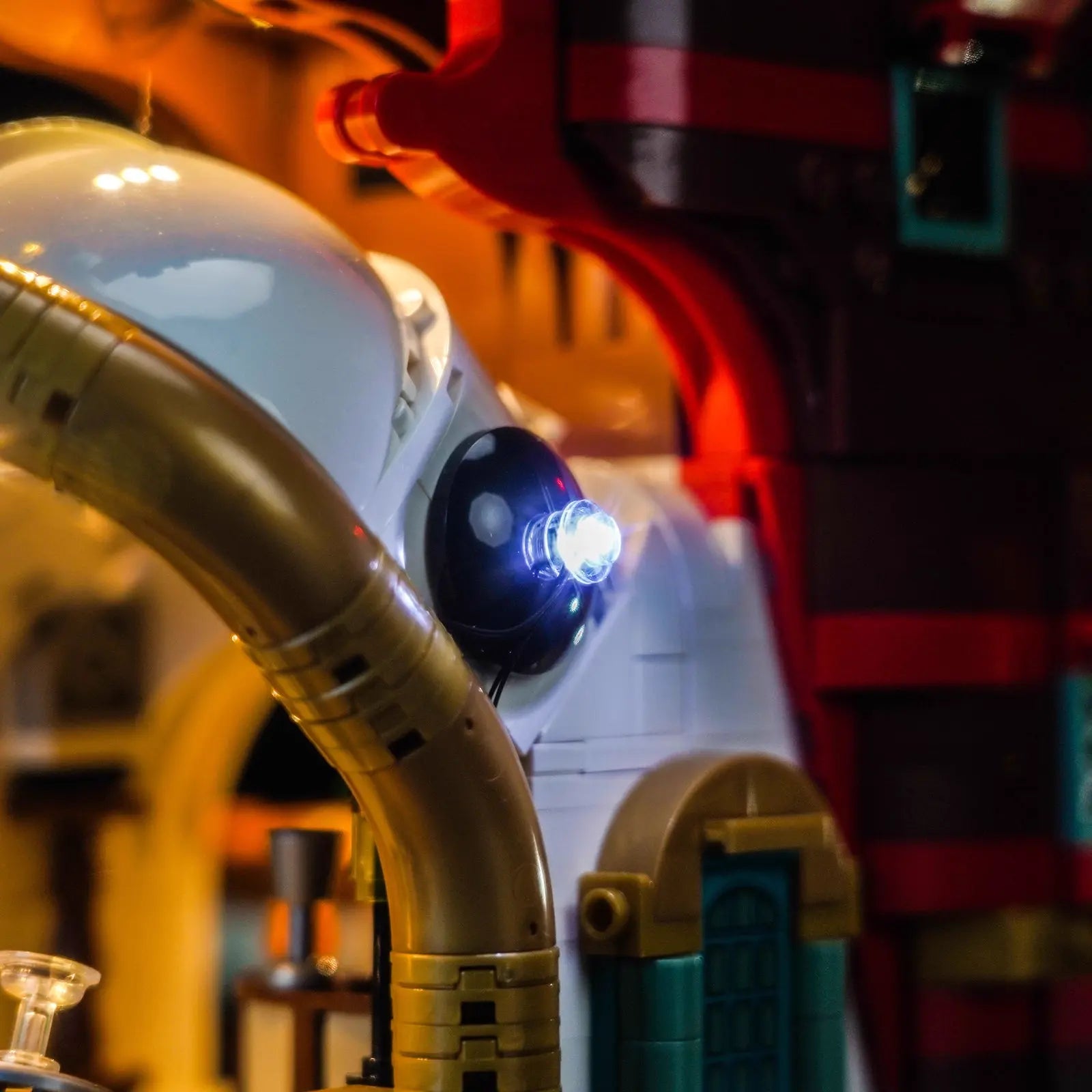 LED lights bring LEGO One Piece The Baratie Floating Restaurant #75640 to life