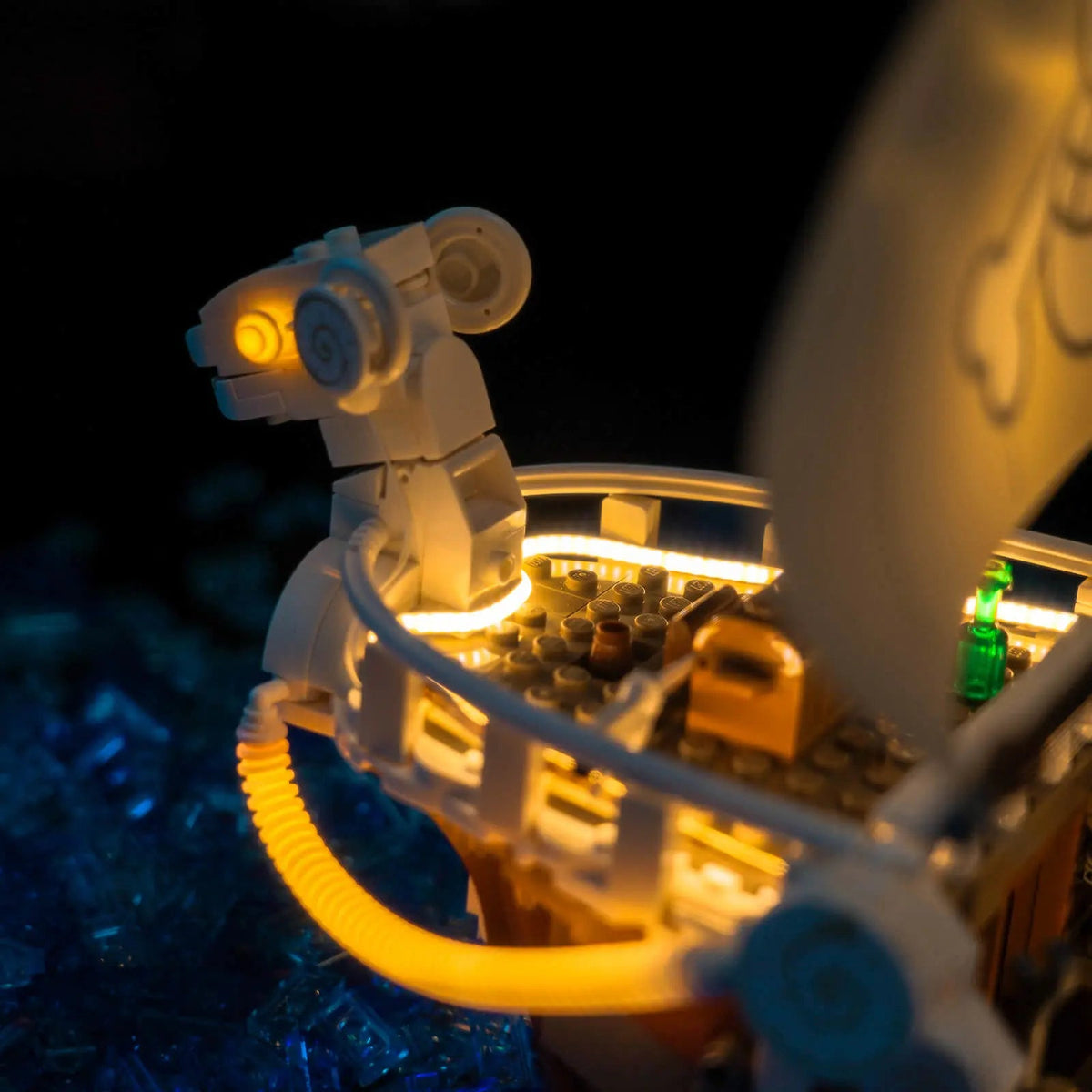 LED light kit for LEGO® One Piece The Going Merry Pirate Ship #75639, installed and glowing