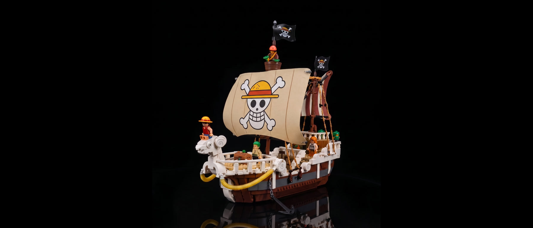 Kit LED pour LEGO® Le bateau pirate Vogue Merry #75639 — standard build, without the LED light kit