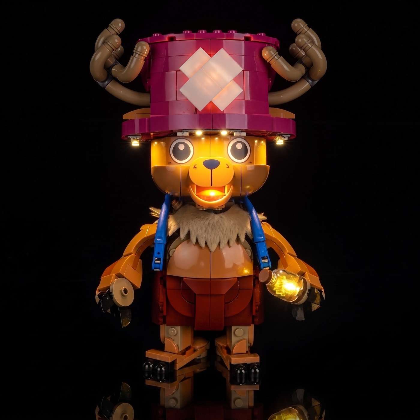 the warm point inside the open mouth: Bright My Bricks LED lighting kit for LEGO® One Piece Tony Tony Chopper #75643