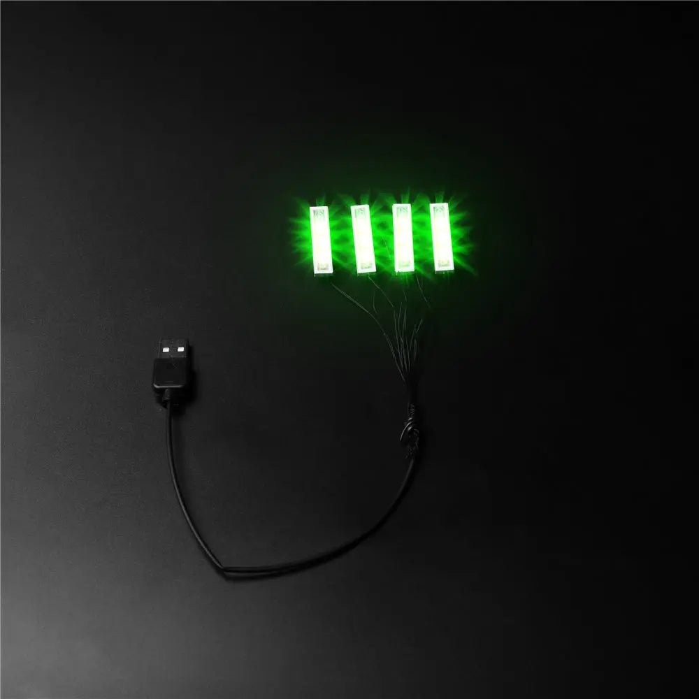 One-to-Four LED Light Strip 0.5m (Pack of 3) — custom LEGO® lighting, illuminated at night