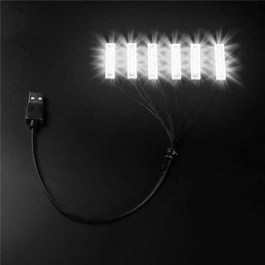 One-to-Six LED Light Strip 0.5m (Pack of 3) — LEGO® lighting component, front view fully lit