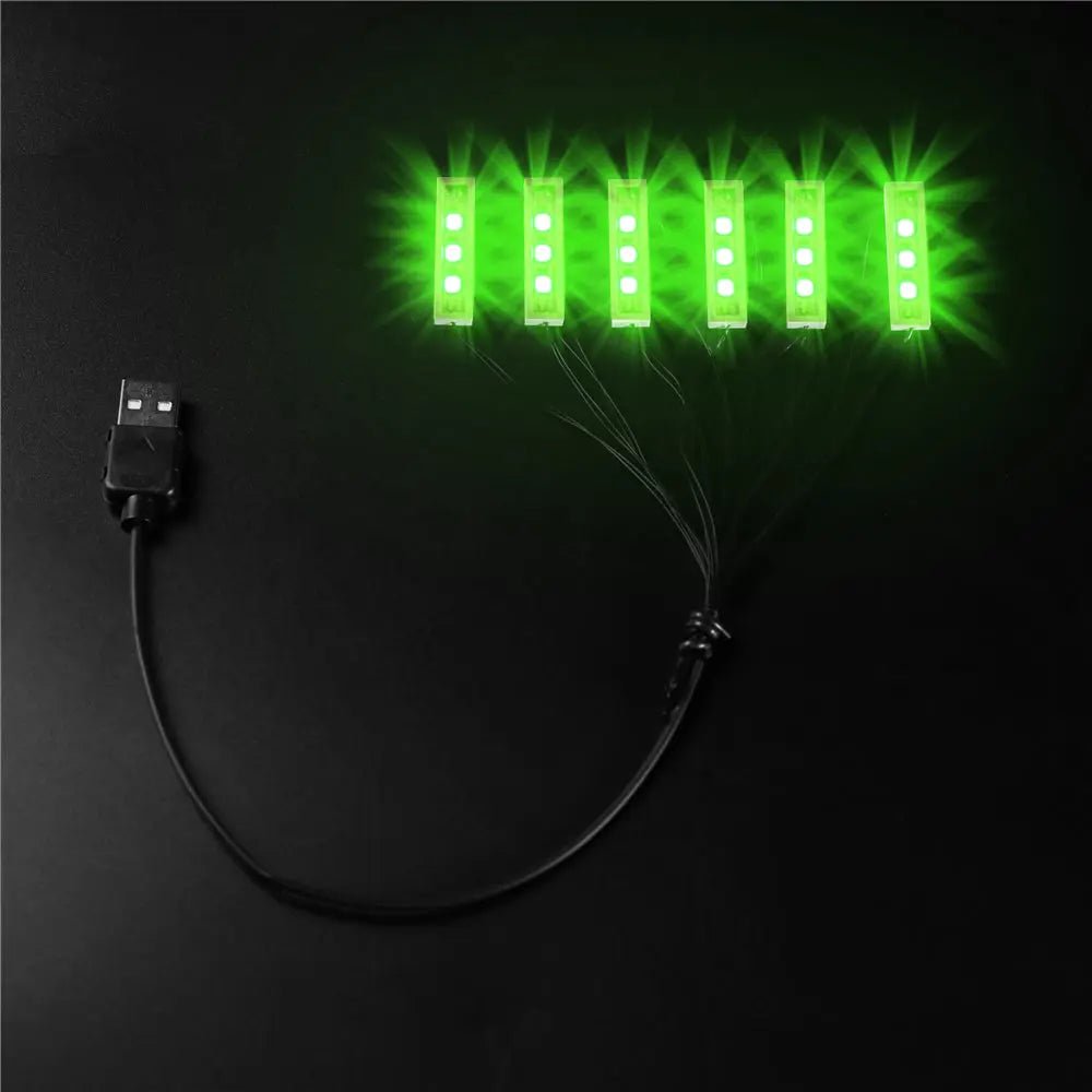 One-to-Six LED Light Strip 0.5m (Pack of 3) — LED lights for LEGO® builds, LED kit powered on