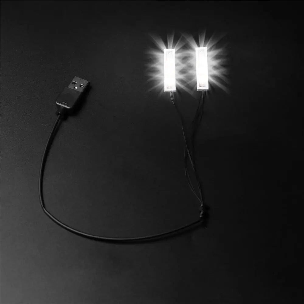 One-to-Two LED Light Strip 0.5m (Pack of 3) display lighting in a dark room (USB-powered LED lights for LEGO®)