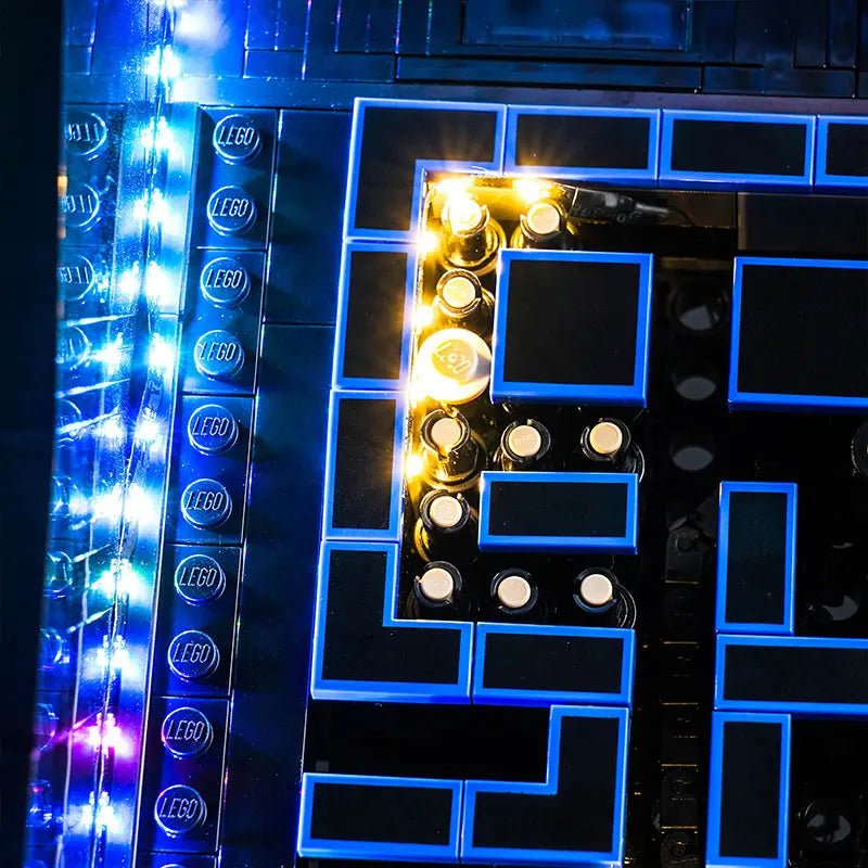 Bright My Bricks LED light kit for LEGO® PAC-Man Arcade #10323 — LED strips and bricks detail