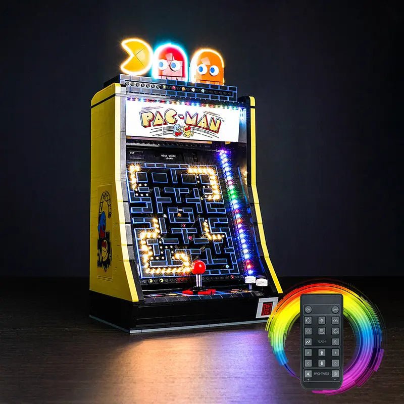 LEGO PAC-Man Arcade #10323 with LED lights installed