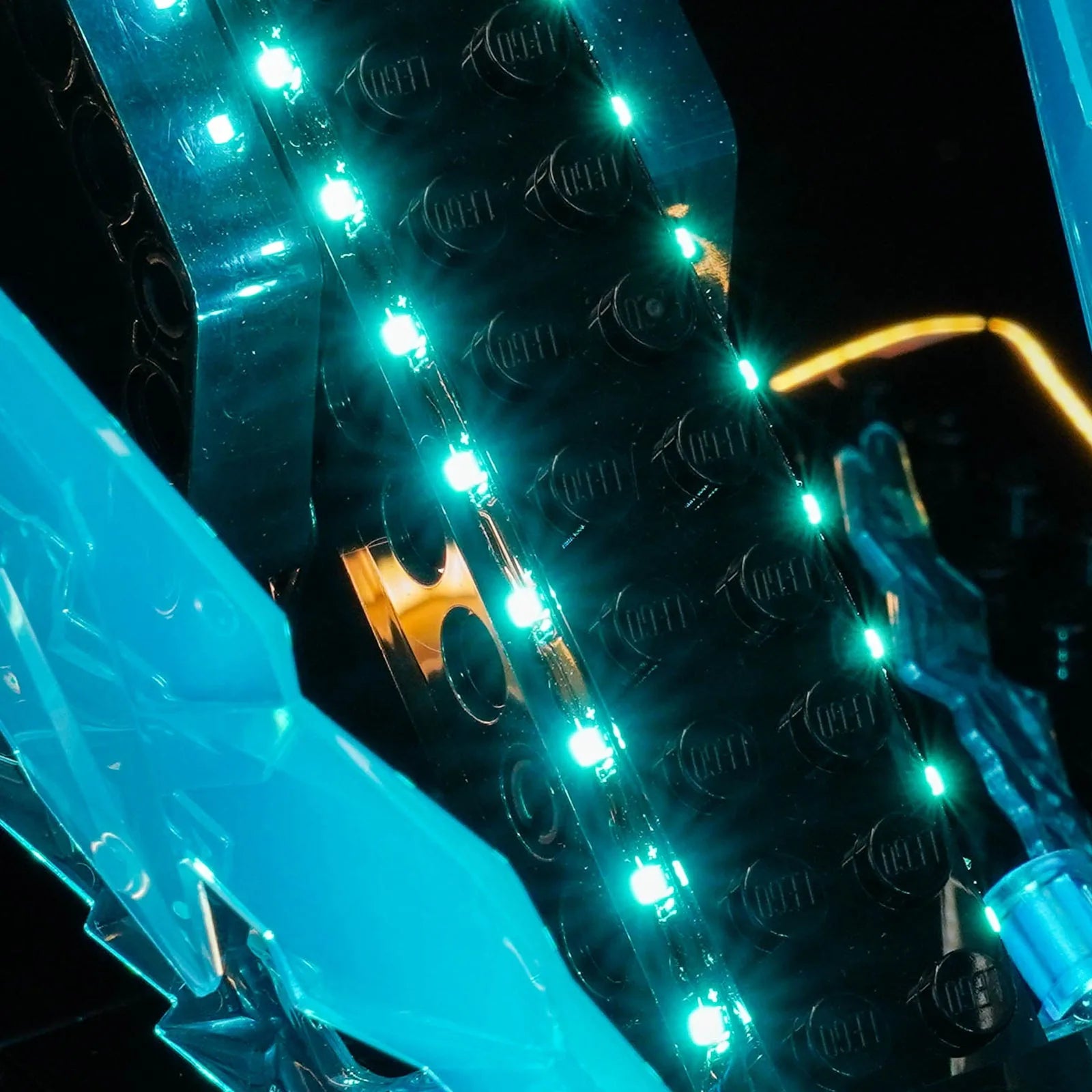 LEGO Pikachu and Poke Ball #72152 with LED lights installed