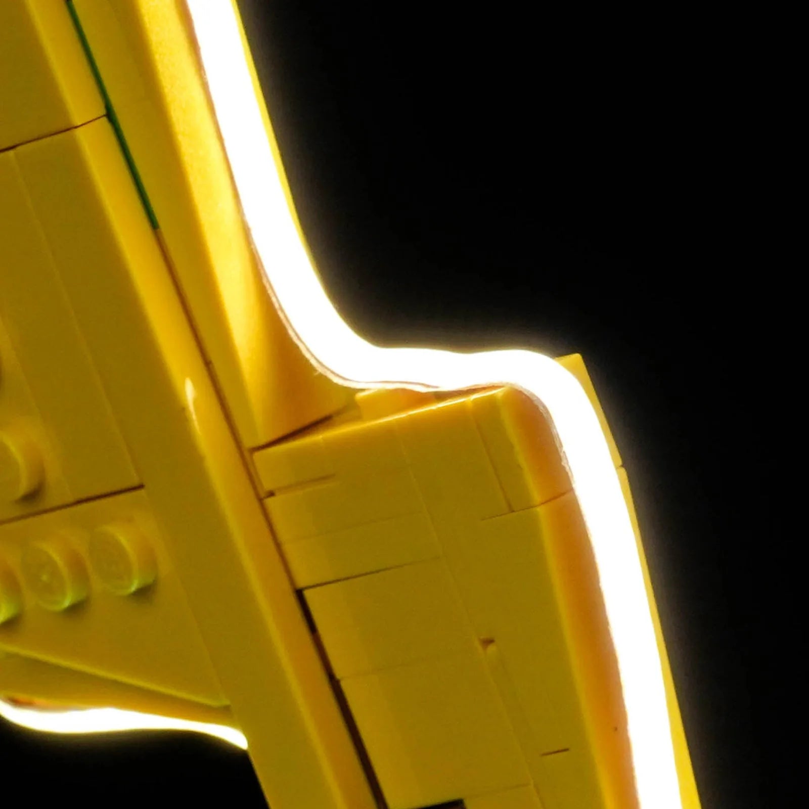 LEGO Pikachu and Poke Ball #72152 illuminated at night