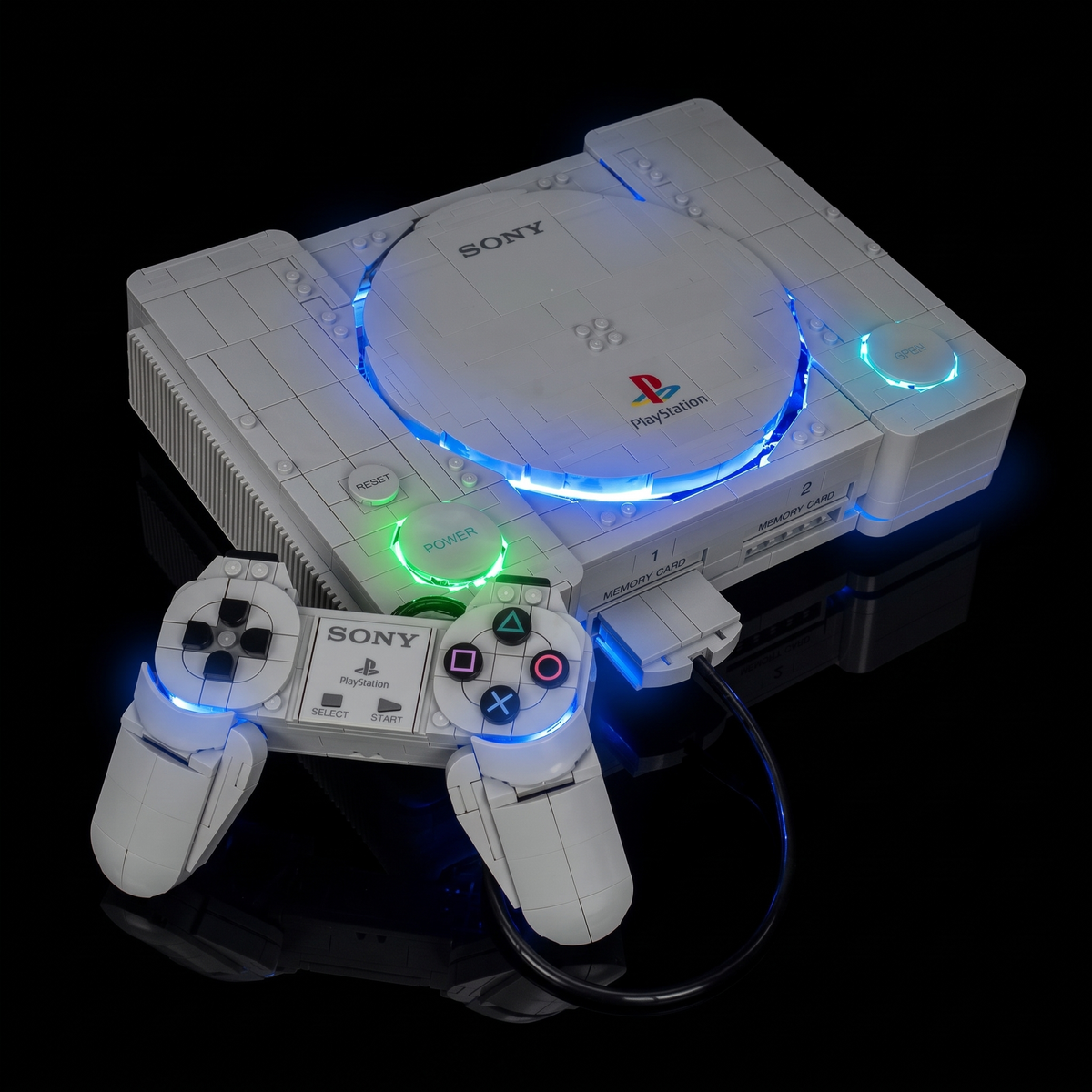 Lichtset für LEGO PlayStation 72306, beleuchtete Retro-Konsolenansicht 6